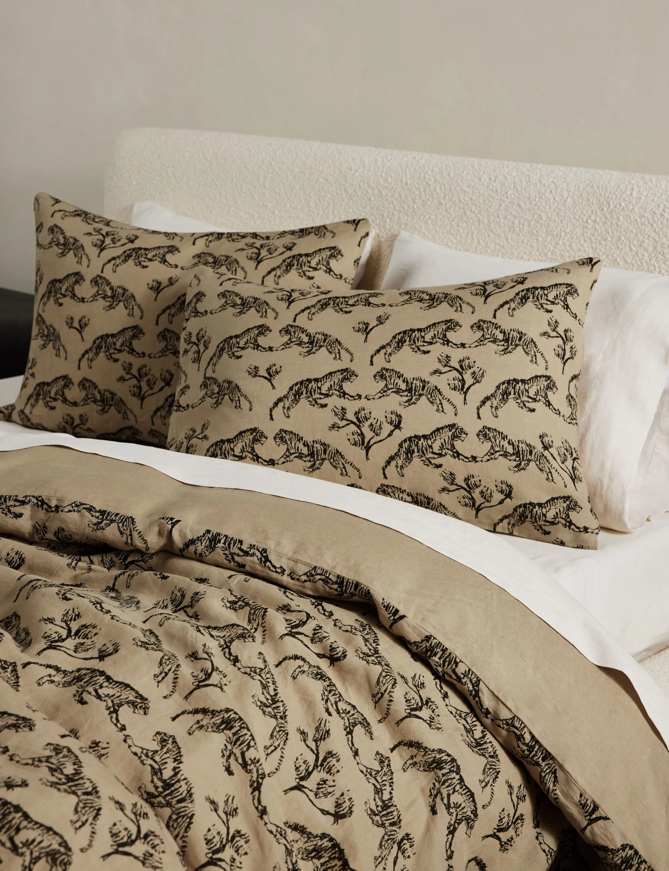 Tiger Hemp Duvet Cover by Sarah Sherman Samuel