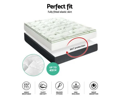 Topper Mattress Toppers Bamboo Fabric Fibre Bed Pad Protector