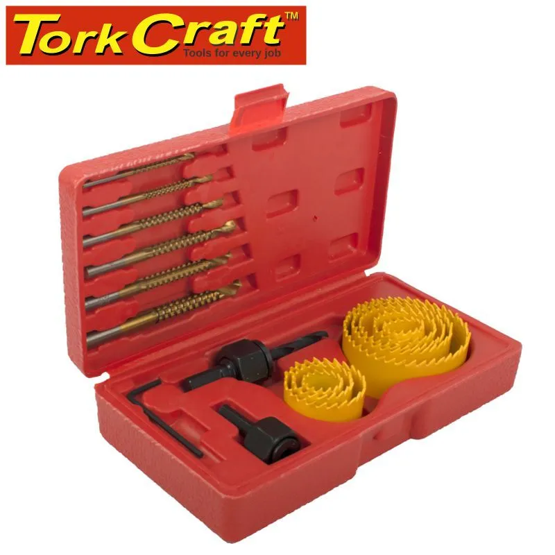 TORK CRAFT DOWNLIGHTER INSTALLERS KIT W/DR.SAWS 17PCE TCDK17