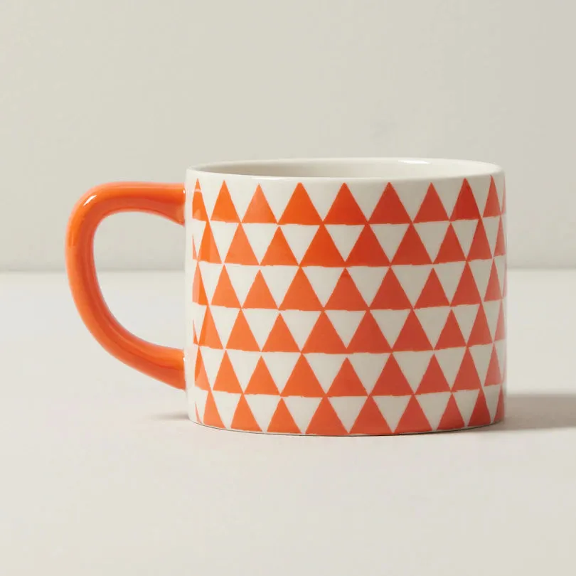 TRIANGLES MUG, ORANGE