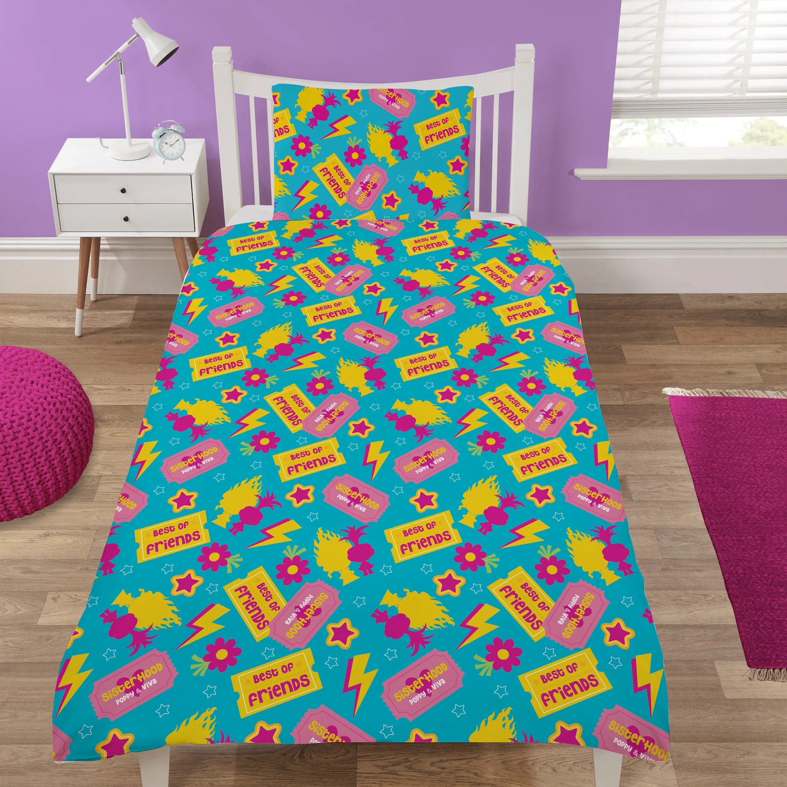 Trolls Single Duvet Set