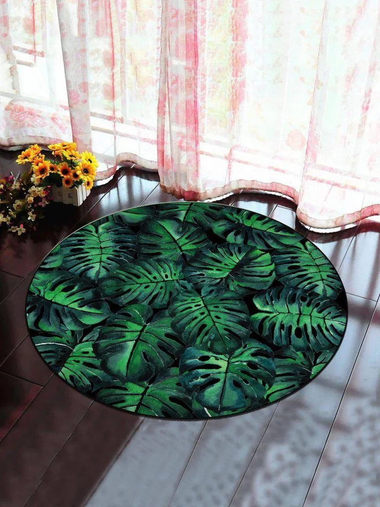 Tropical Pattern Round Mat