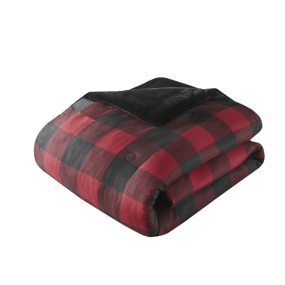 Twin/Twin XL, Red Buffalo Check Comforter set