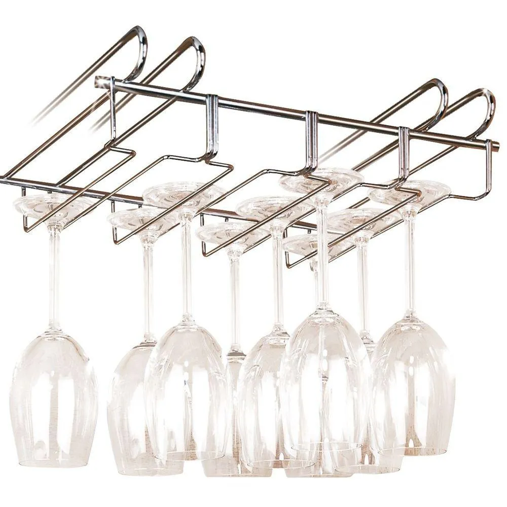 Under Shelf Wine Glass Rack for 12 Glasses