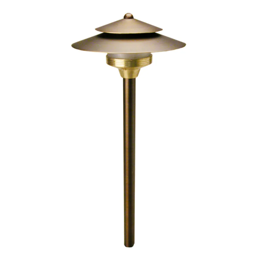 Unique - SA-12-L2 - Saturn Path Light 12" Riser Brass Housing Weathered Brass Finish 2W 3000K LED