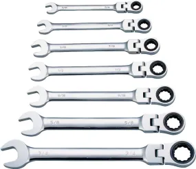 Vulcan FPG7M Wrench Set, 7-Piece, Chrome Vanadium Steel, Mirror Polish, Silver, Specifications: Metric :EA: QUANTITY: 1