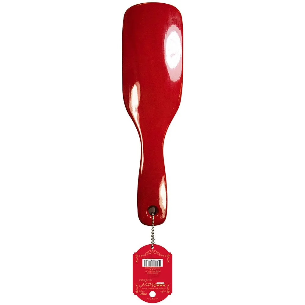 WAVY WAVE BRUSH "MEDIUM" RED (50% BOAR - 50% NYLON)