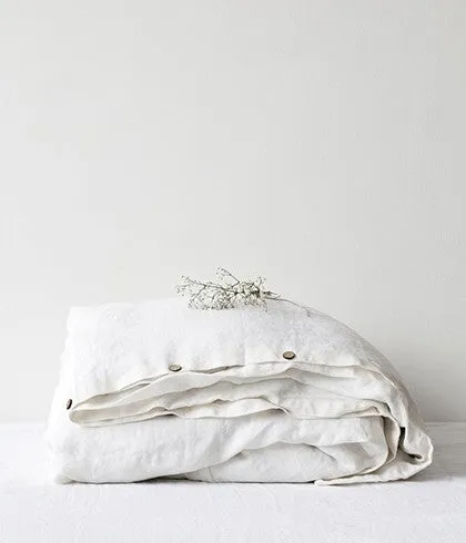 White Linen Duvet Cover