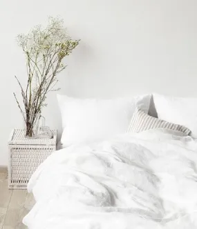 White Linen Duvet Cover