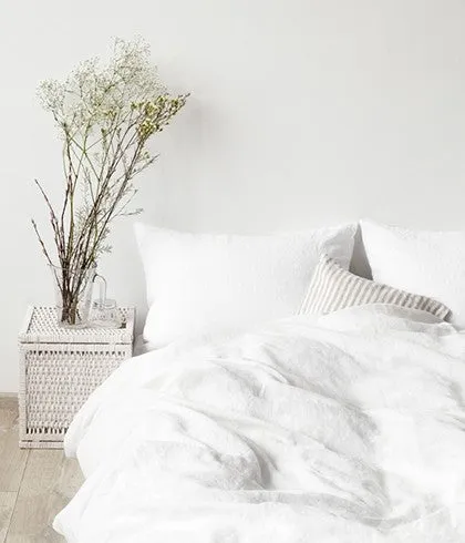 White Linen Duvet Cover