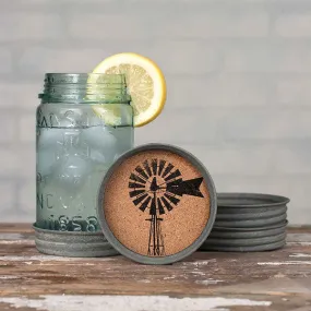 Windmill Mason Jar Lid Coaster