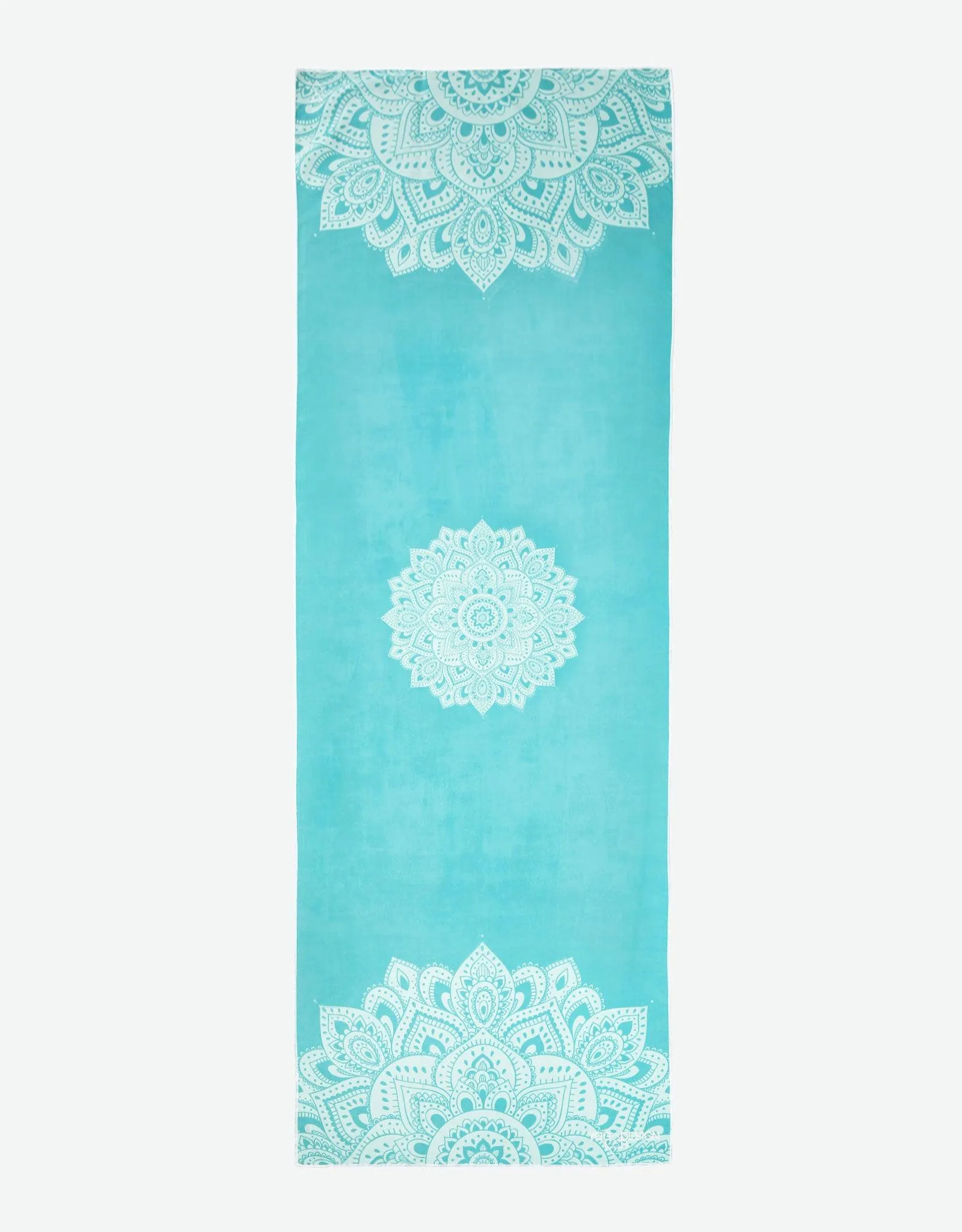 Yoga Mat Towel - Mandala Turquoise - Ultra-Grippy, Moisture Absorbing & Quick-Dry