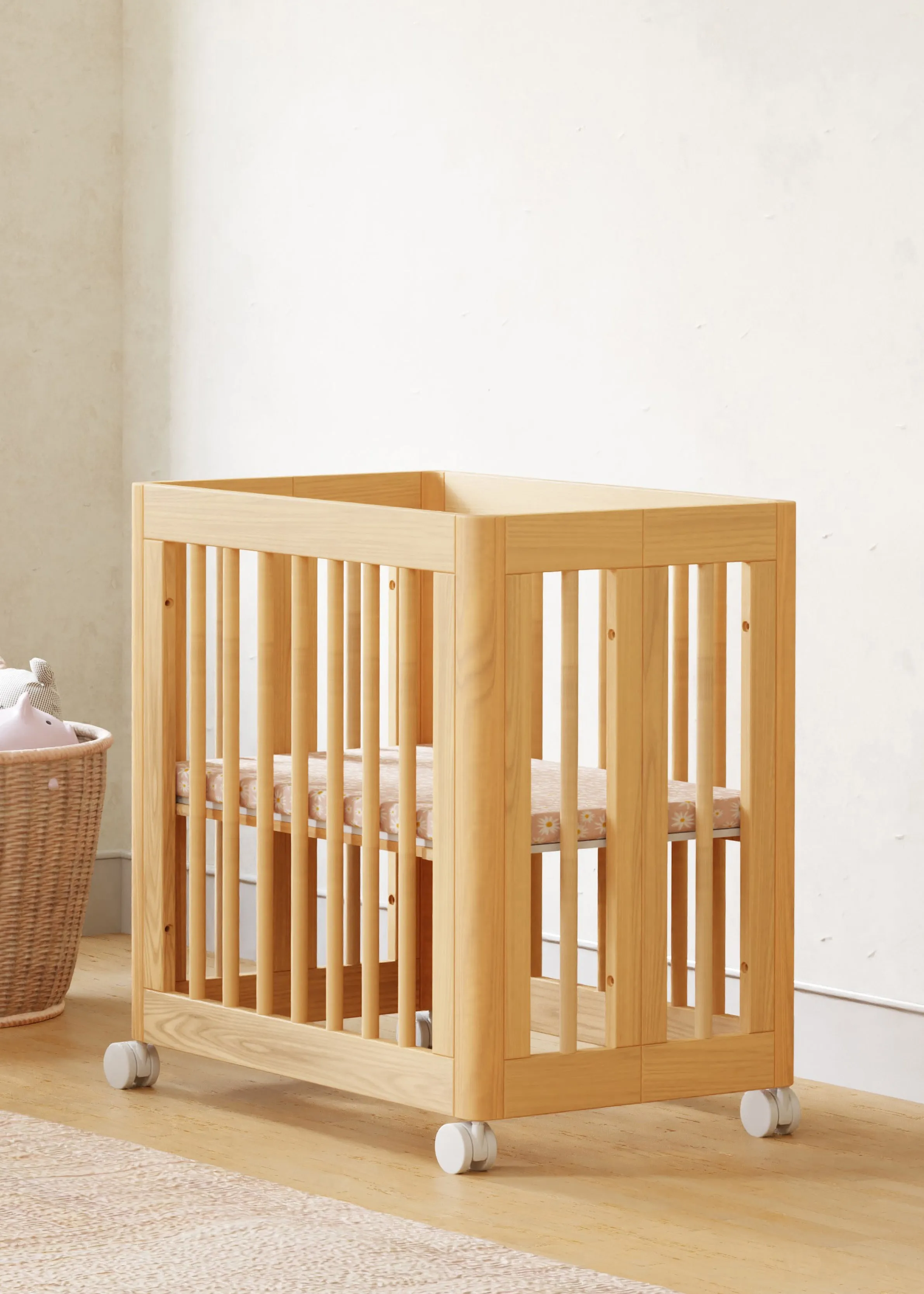 YUZU 8-IN-1 CONVERTIBLE CRIB WITH ALL AGES CONVERSION KITS - NATURAL