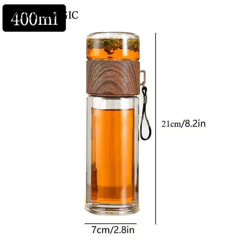 ZenAura Glass Tea Infuser Mug